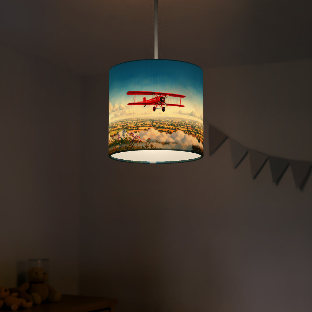 Sky Planes wraparound lampshade - Vintage Flight - photo 5