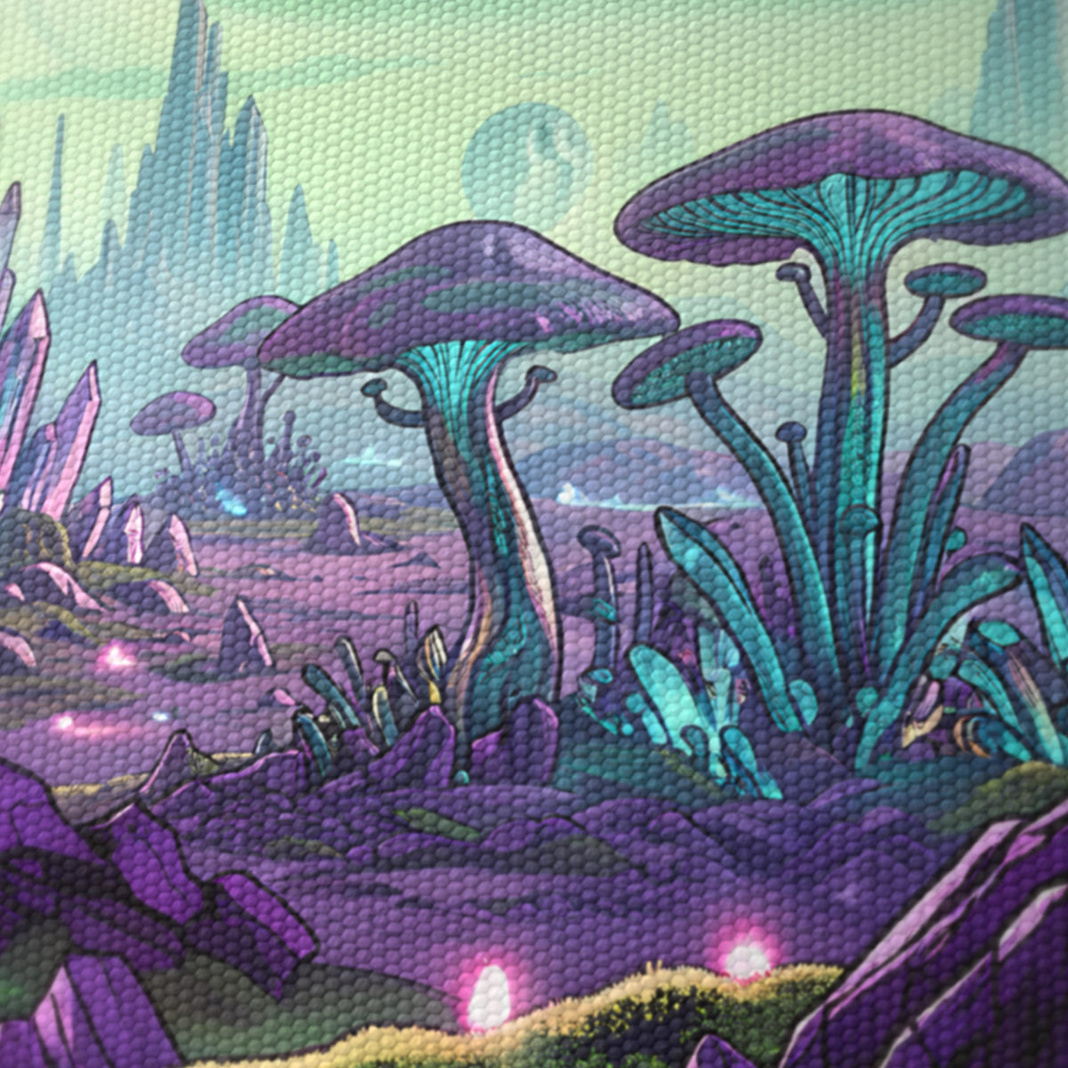 Alien Planet wraparound lampshade - Crystal Planet - photo 8
