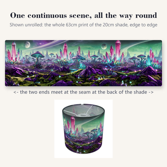 Alien Planet wraparound lampshade - Crystal Planet - photo 2