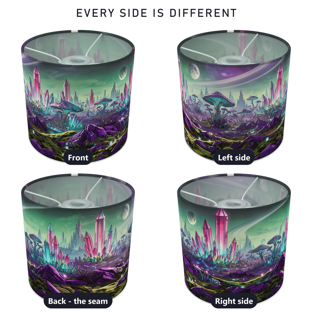 Alien Planet wraparound lampshade - Crystal Planet - photo 3