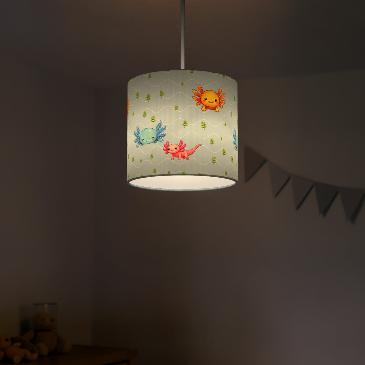Sky Axolotl Lagoon lampshade - 20cm x 18.5cm Ceiling - photo 5