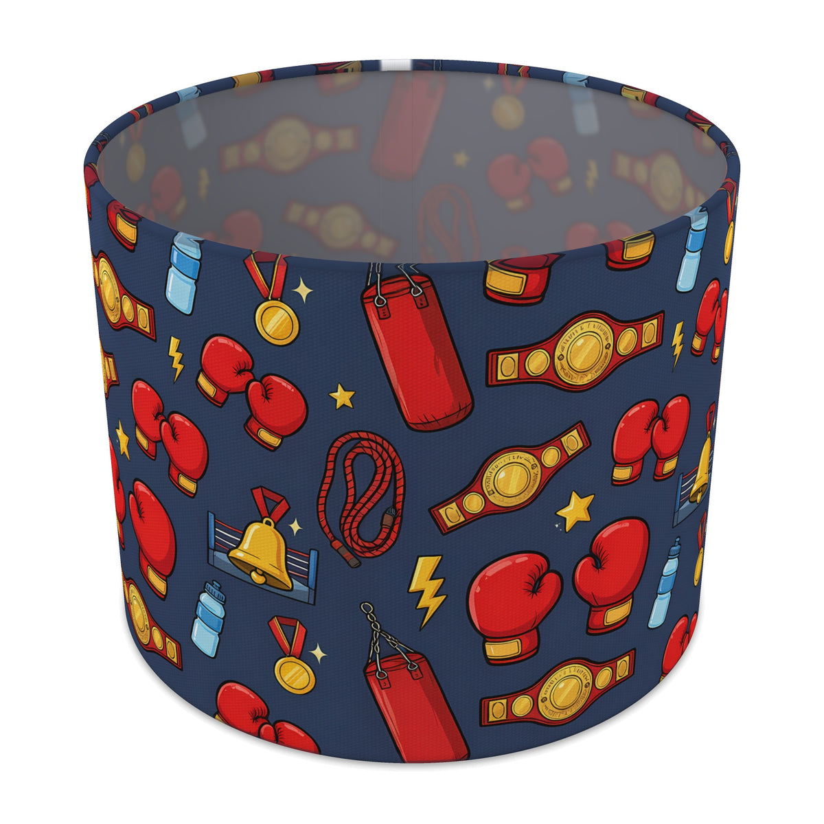 Navy Little Champ lampshade - 25cm x 20cm Table