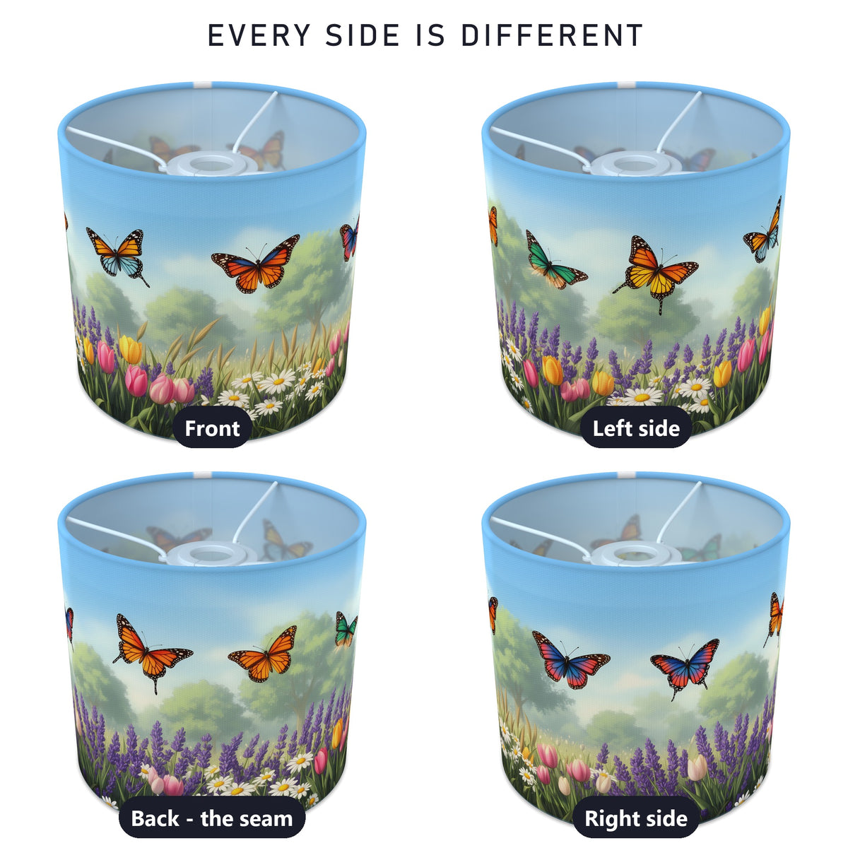 Butterfly Garden wraparound lampshade - Butterfly Meadow - photo 3