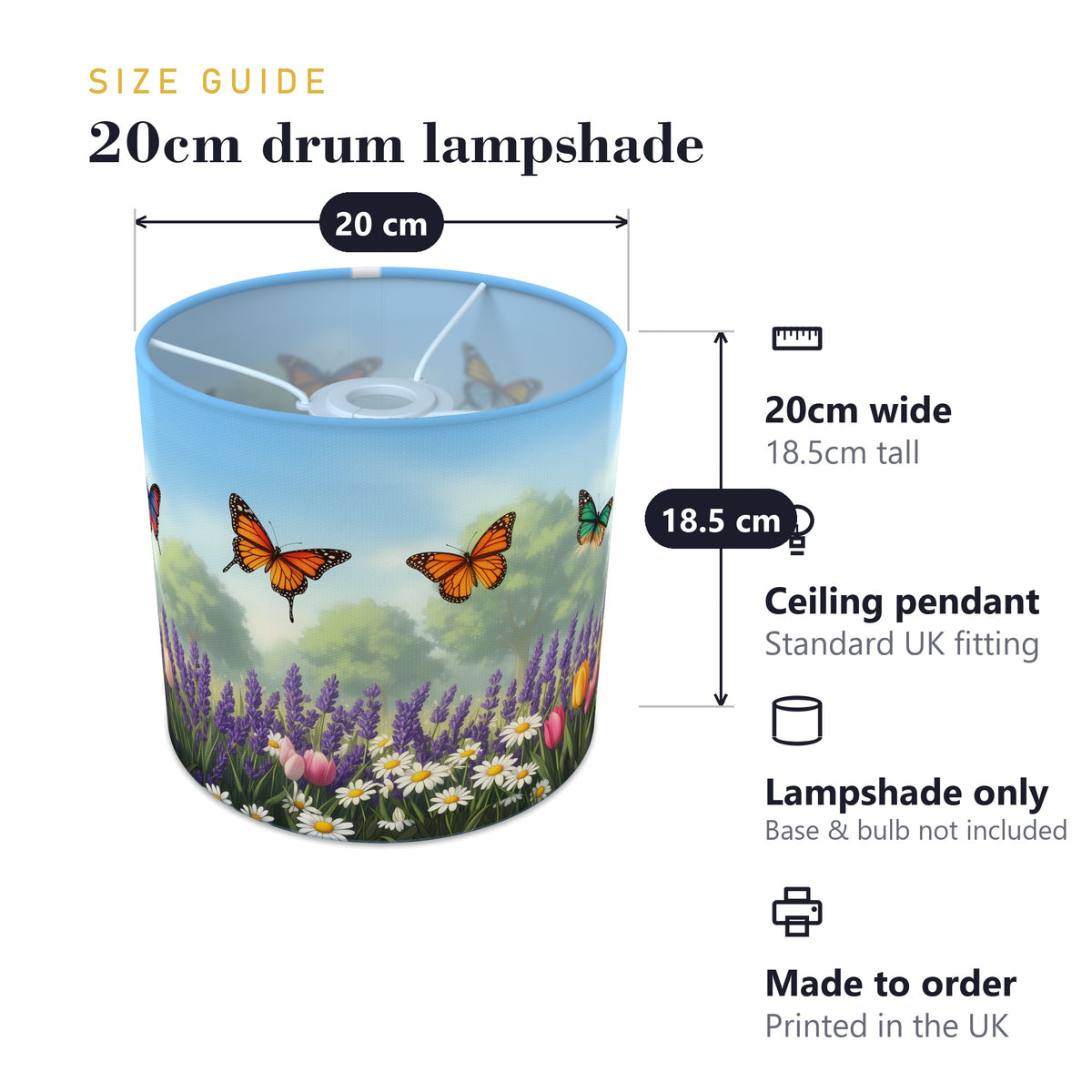 Butterfly Garden wraparound lampshade - Butterfly Meadow - photo 7