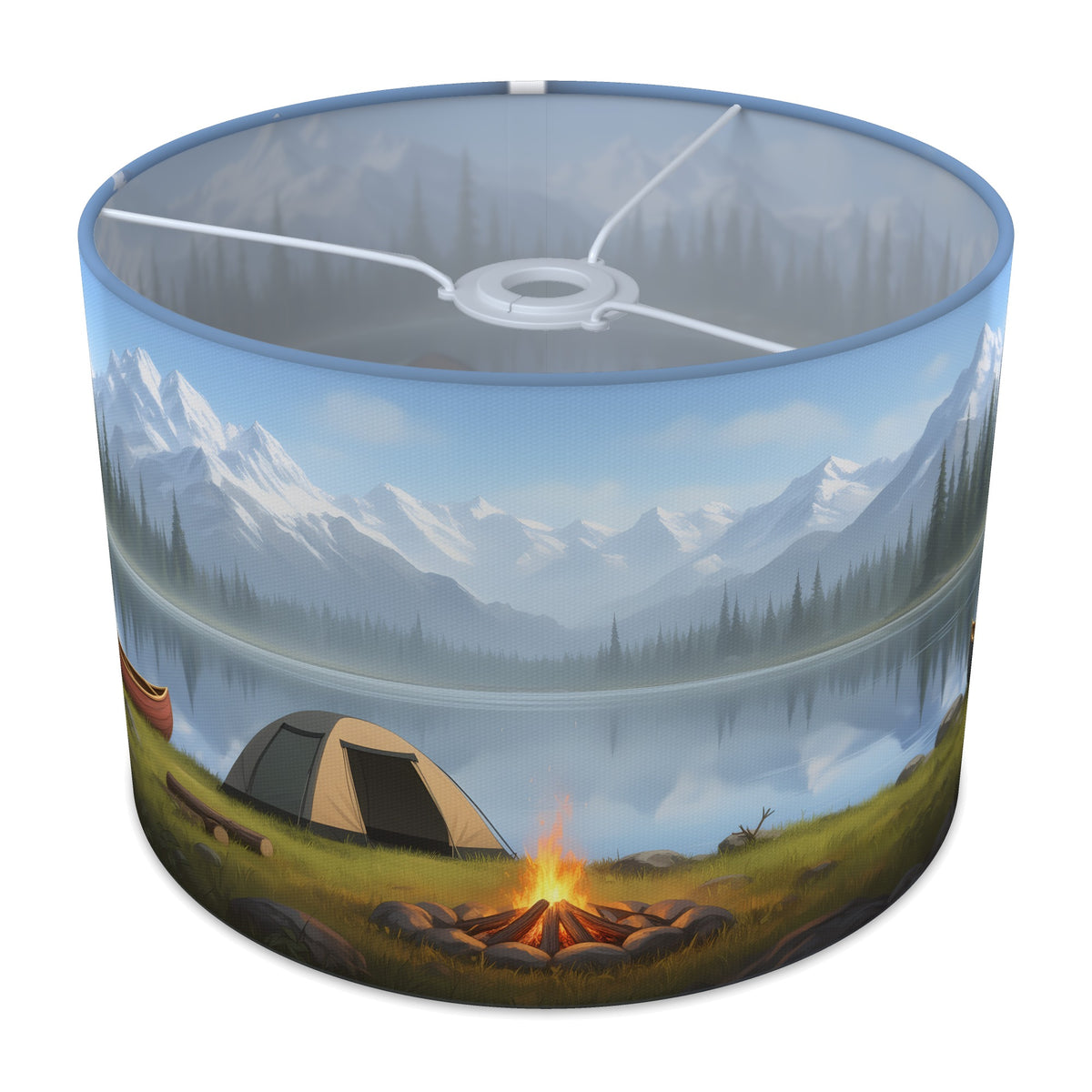 Lakeside Camp Camping Adventure lampshade - 30cm x 21cm Ceiling