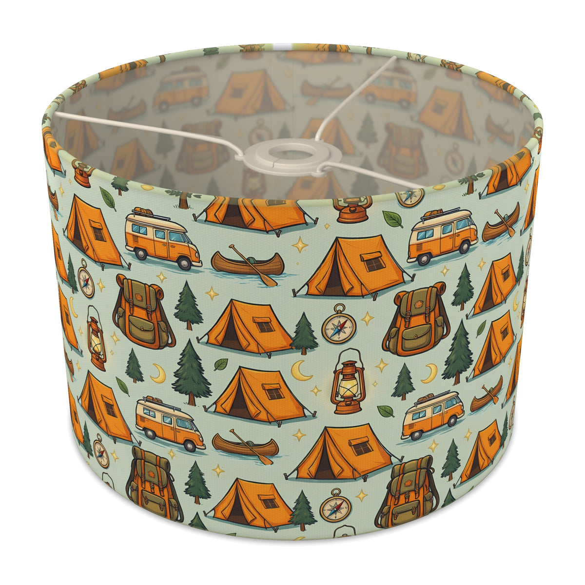 Sage Happy Campers lampshade - 30cm x 21cm Ceiling