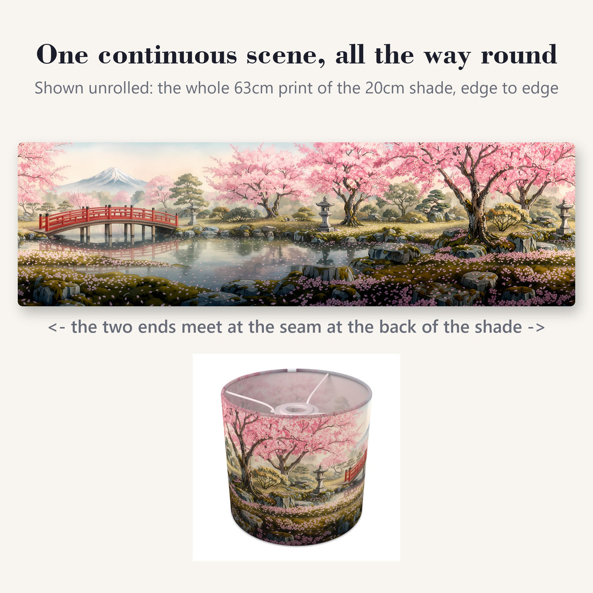 Cherry Blossom Garden wraparound lampshade - Blossom Garden - photo 2