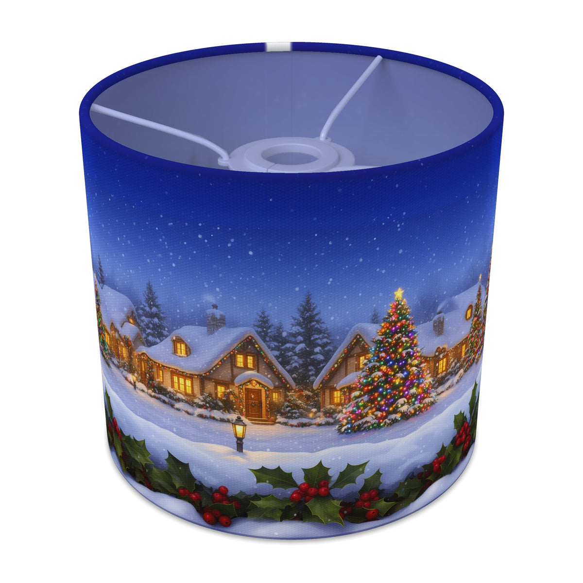 Winter Wonderland wraparound lampshade - Snowy Village - main photo