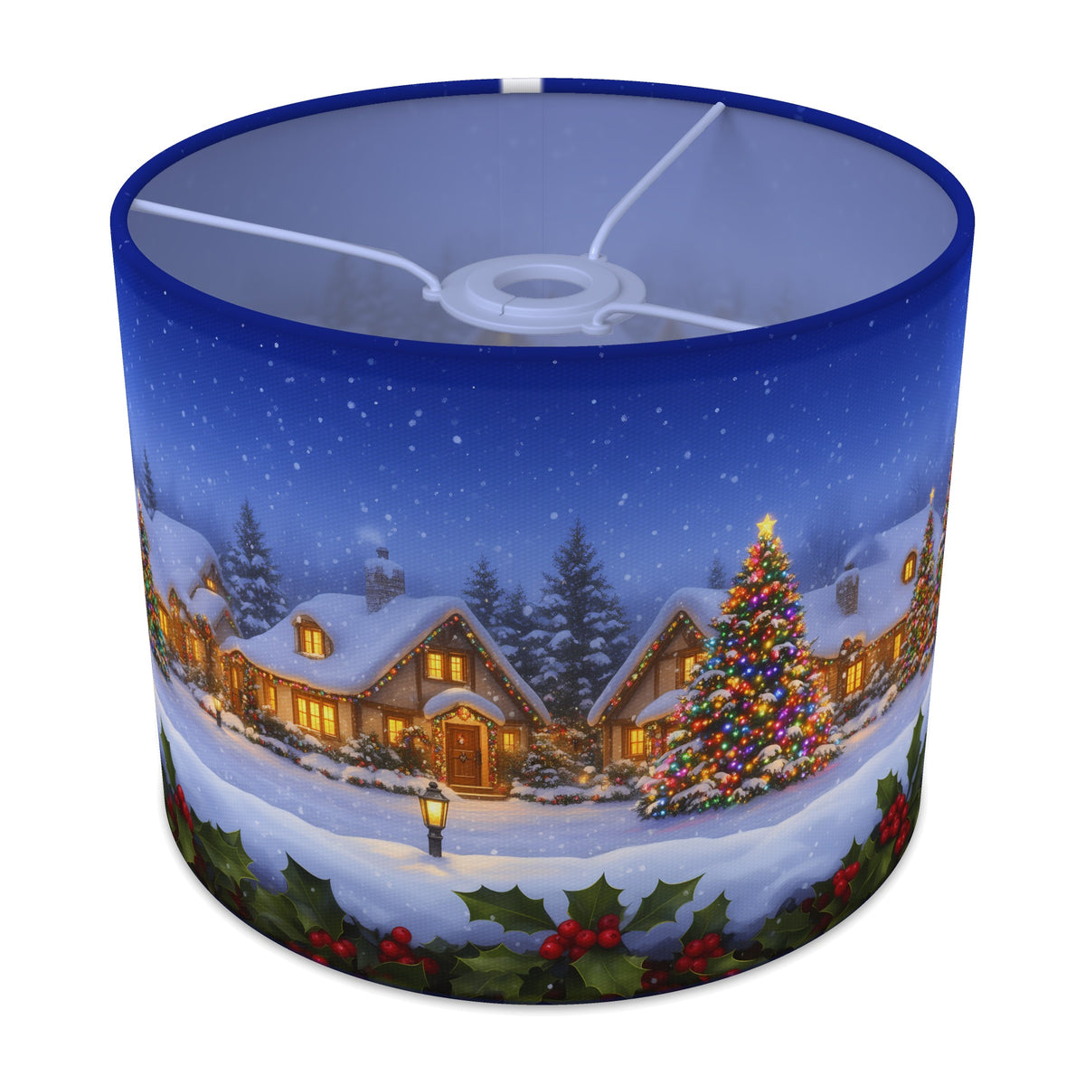 Snowy Village Winter Wonderland lampshade - 25cm x 20cm Ceiling