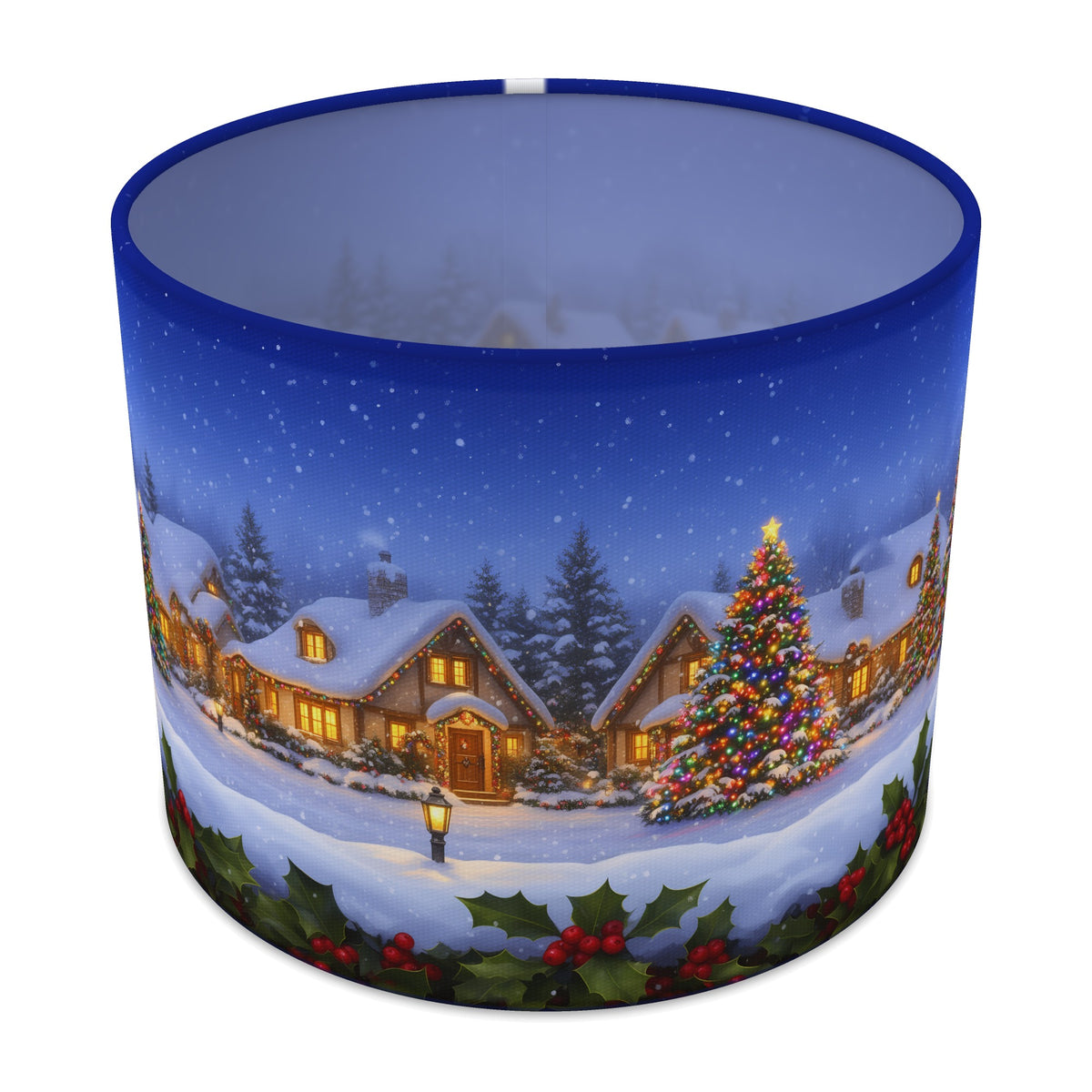 Snowy Village Winter Wonderland lampshade - 25cm x 20cm Table
