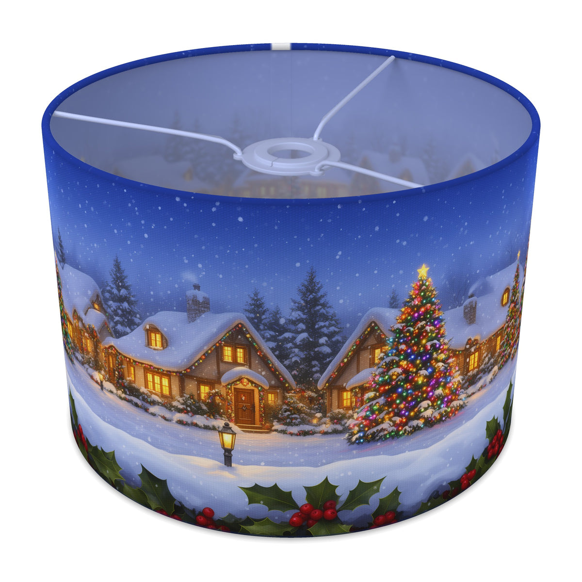 Snowy Village Winter Wonderland lampshade - 30cm x 21cm Ceiling