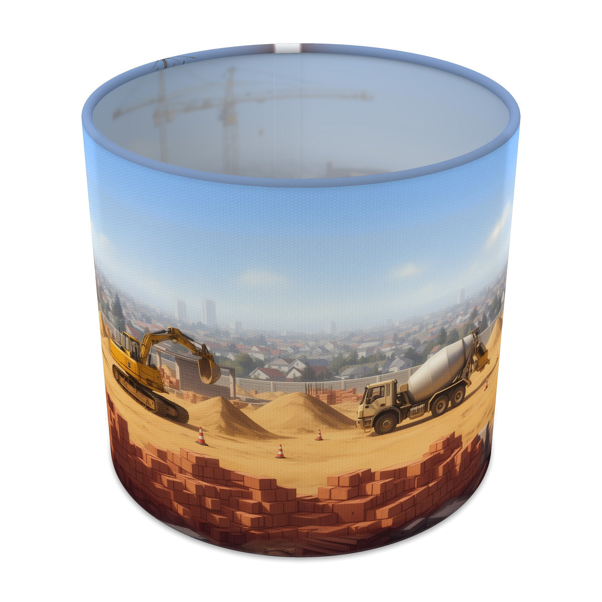 Building Site Busy Builders lampshade - 20cm x 18.5cm Table