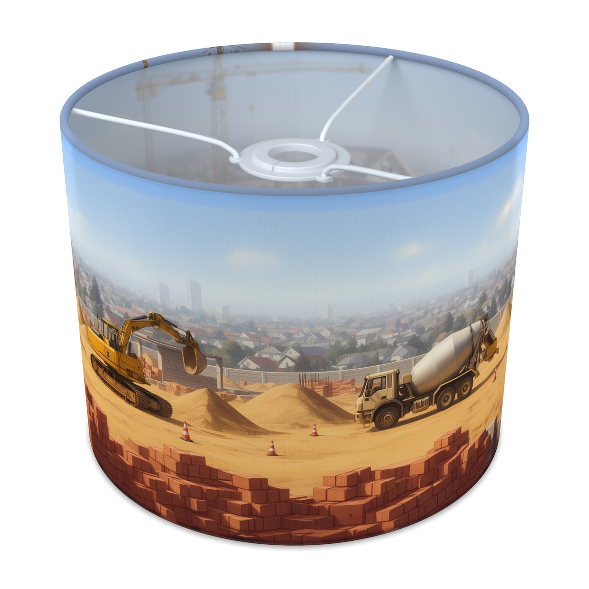 Building Site Busy Builders lampshade - 25cm x 20cm Ceiling