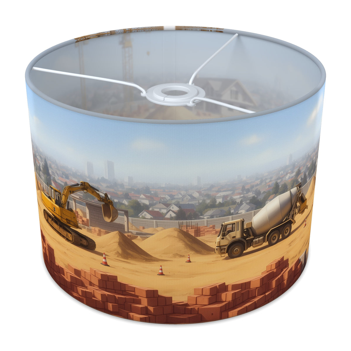 Building Site Busy Builders lampshade - 30cm x 21cm Ceiling