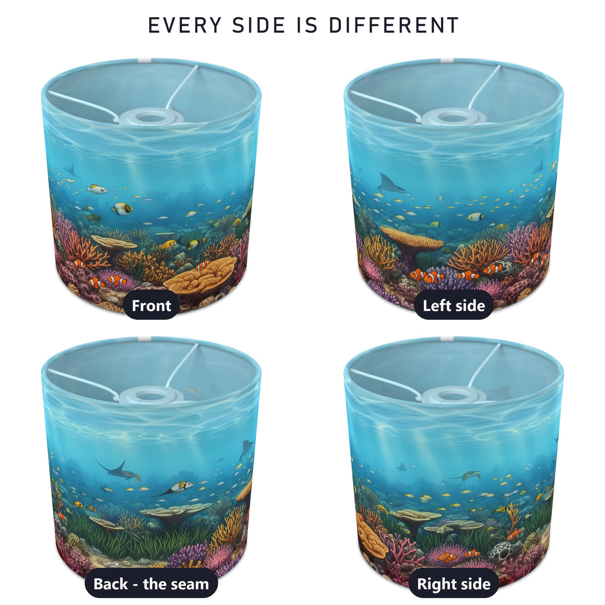 Coral Reef wraparound lampshade - Sunlit Reef - photo 3