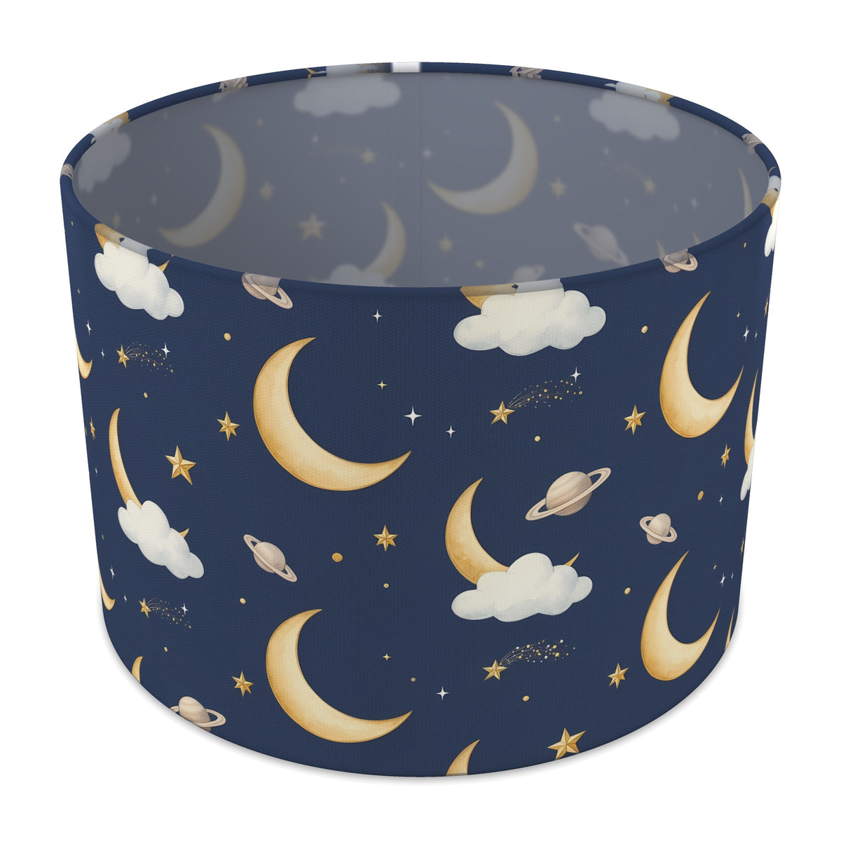 Navy Starry Night lampshade - 30cm x 21cm Table