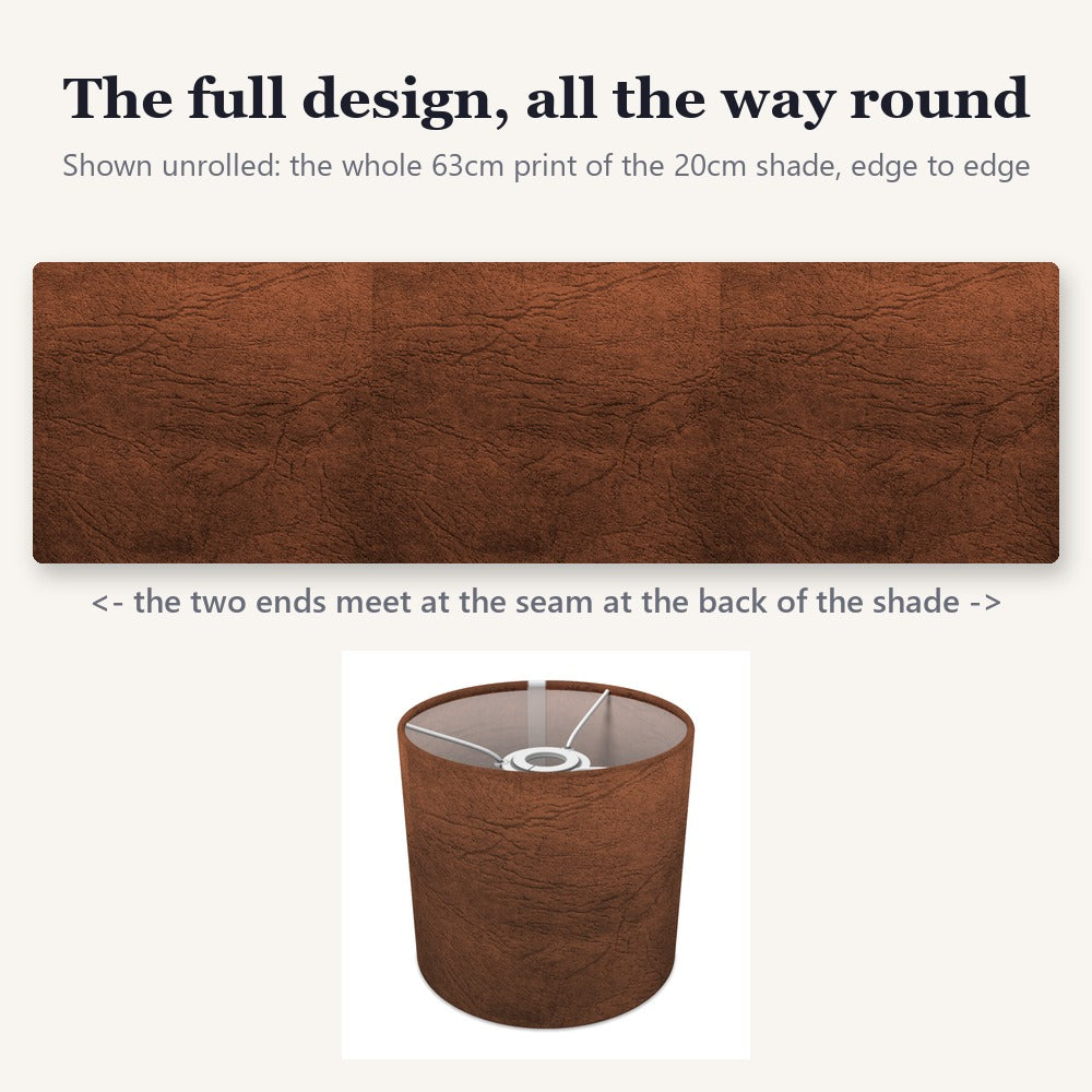 Rustic Brown Suede Texture lampshade