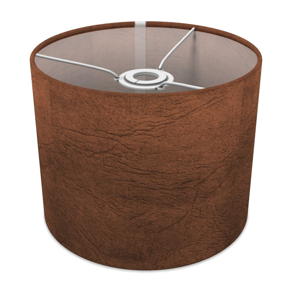 Rustic Brown Suede Texture lampshade - 25cm Ceiling
