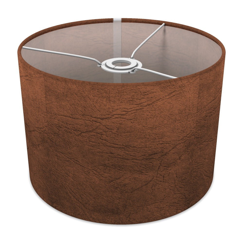 Rustic Brown Suede Texture lampshade - 30cm Ceiling