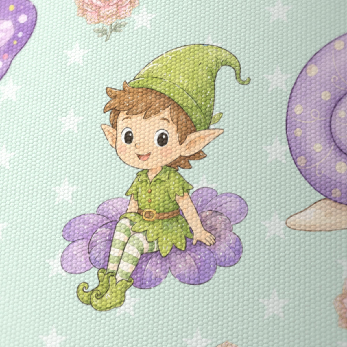Mint Fairy Garden lampshade - 20cm x 18.5cm Ceiling - photo 6