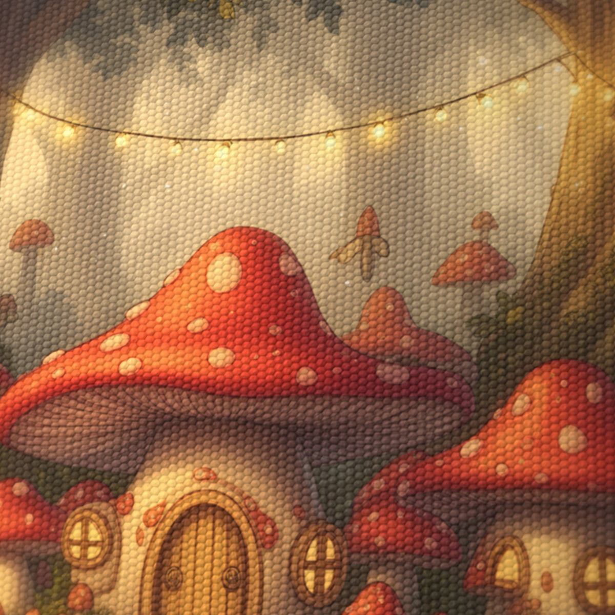 Fairytale Forest wraparound lampshade - Toadstool Village - photo 8