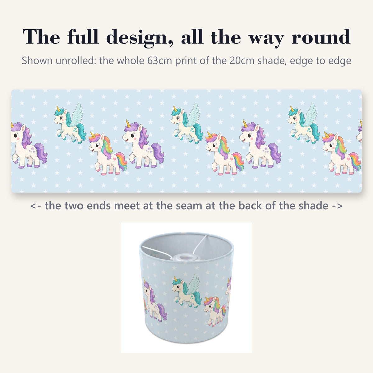Sky Fantasy Kingdom lampshade - 20cm x 18.5cm Ceiling - photo 9