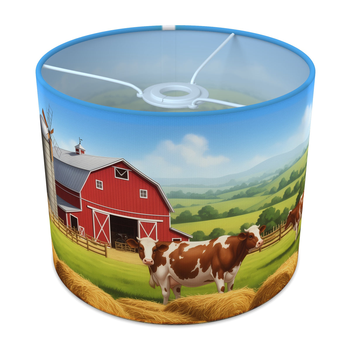 Farmyard Farmland Panorama lampshade - 25cm x 20cm Ceiling