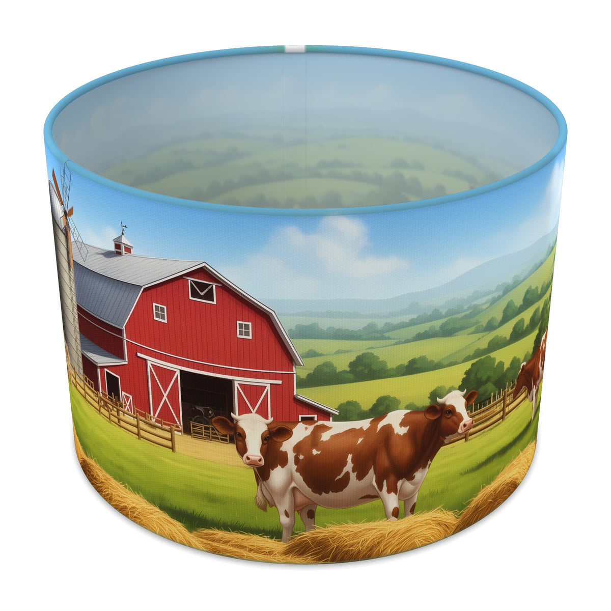 Farmyard Farmland Panorama lampshade - 30cm x 21cm Table