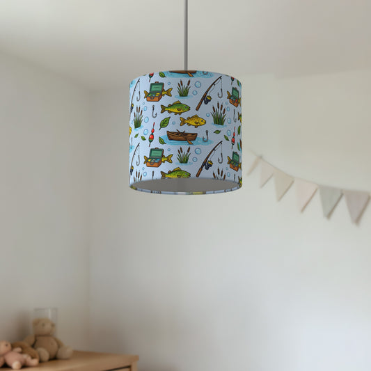 Sky Gone Fishing lampshade - 20cm x 18.5cm Ceiling - photo 2