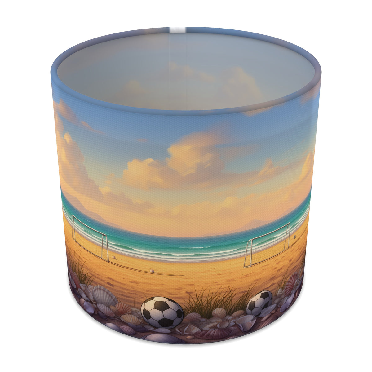 Beach Football Match Day lampshade - 20cm x 18.5cm Table