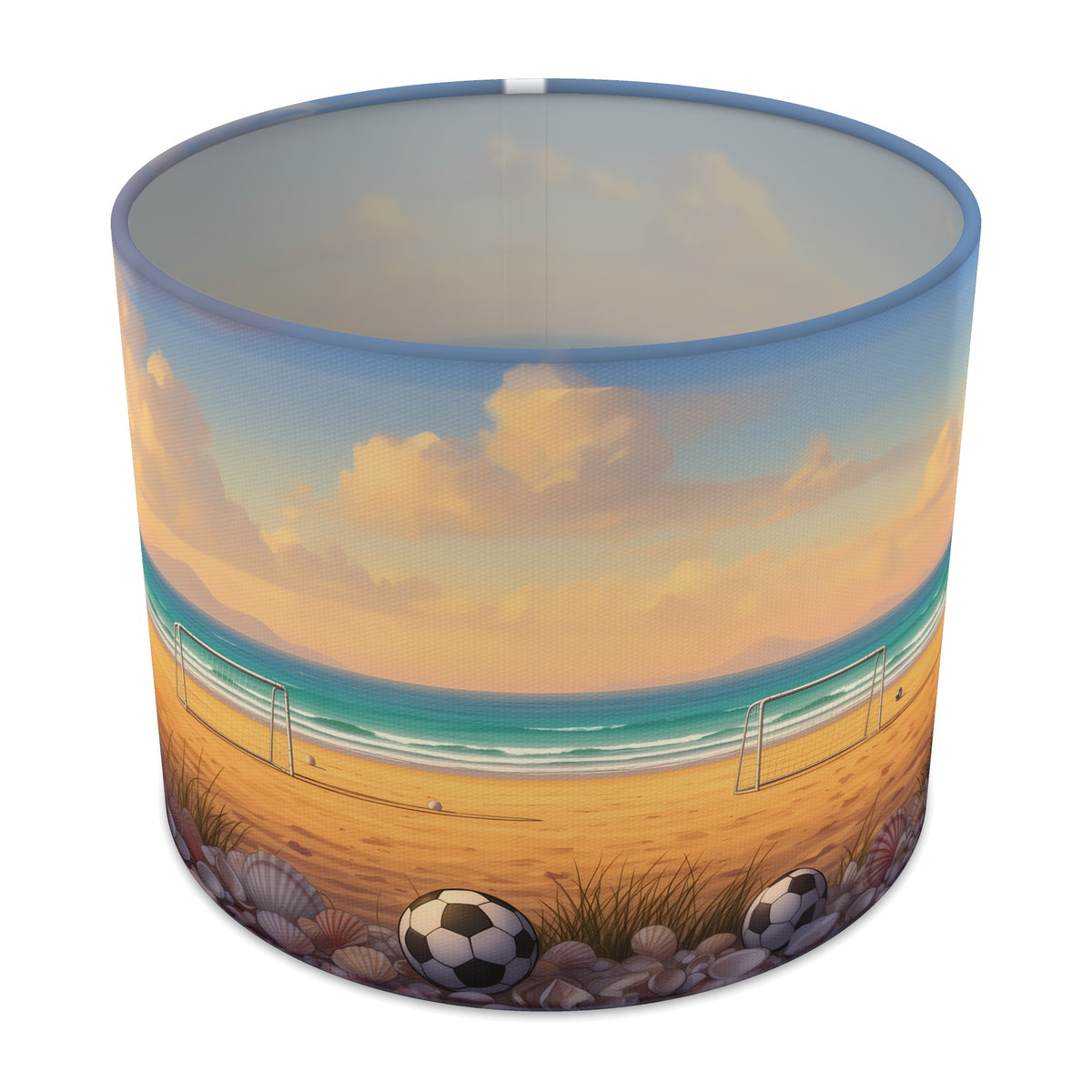 Beach Football Match Day lampshade - 25cm x 20cm Table