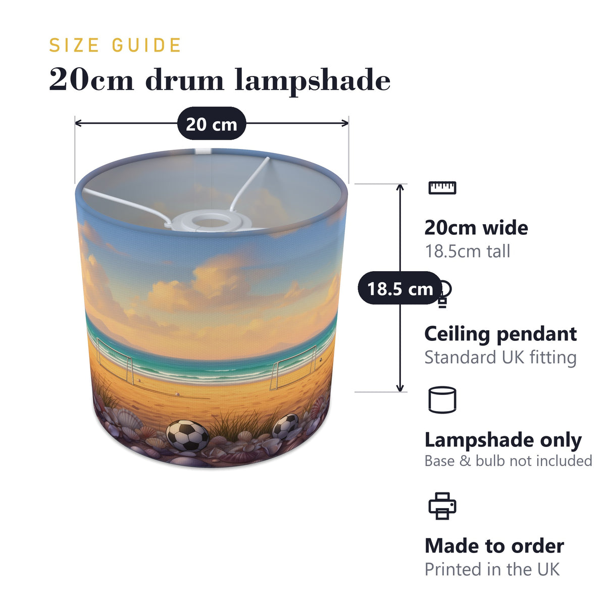 Match Day wraparound lampshade - Beach Football - photo 7
