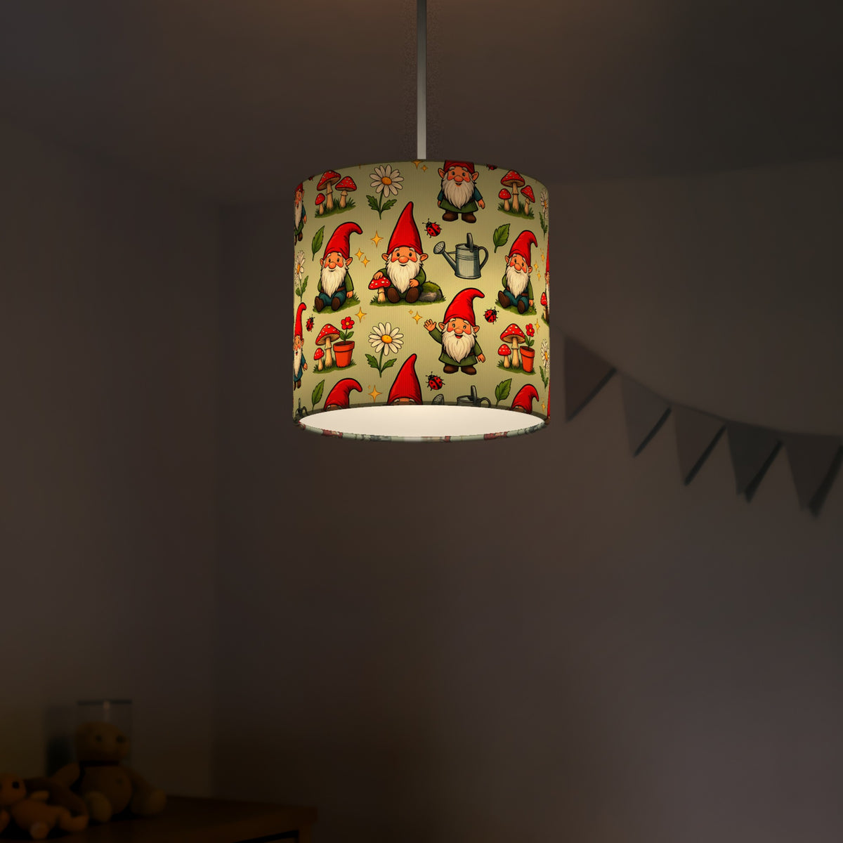 Sage Garden Gnomes lampshade - 20cm x 18.5cm Ceiling - photo 5