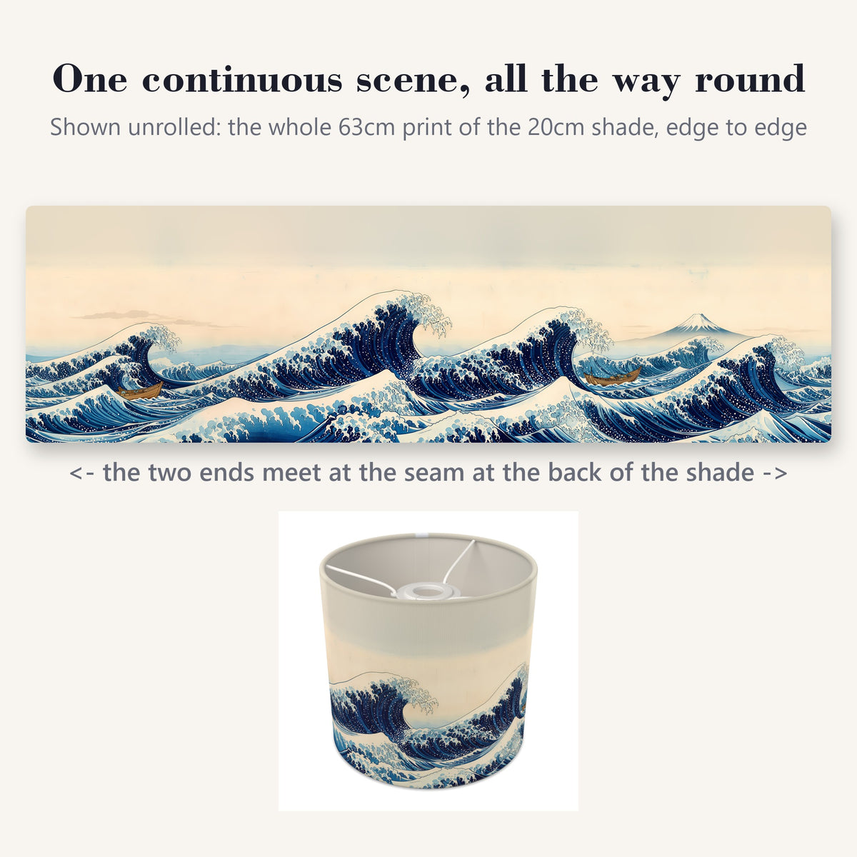 Great Wave wraparound lampshade - Great Wave - photo 2