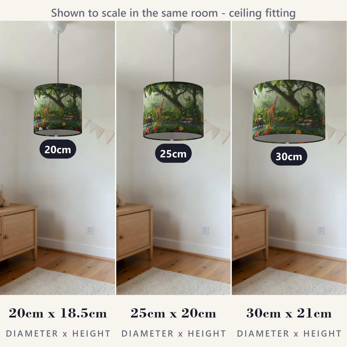 Jungle Panorama wraparound lampshade - Jungle Morning - photo 6