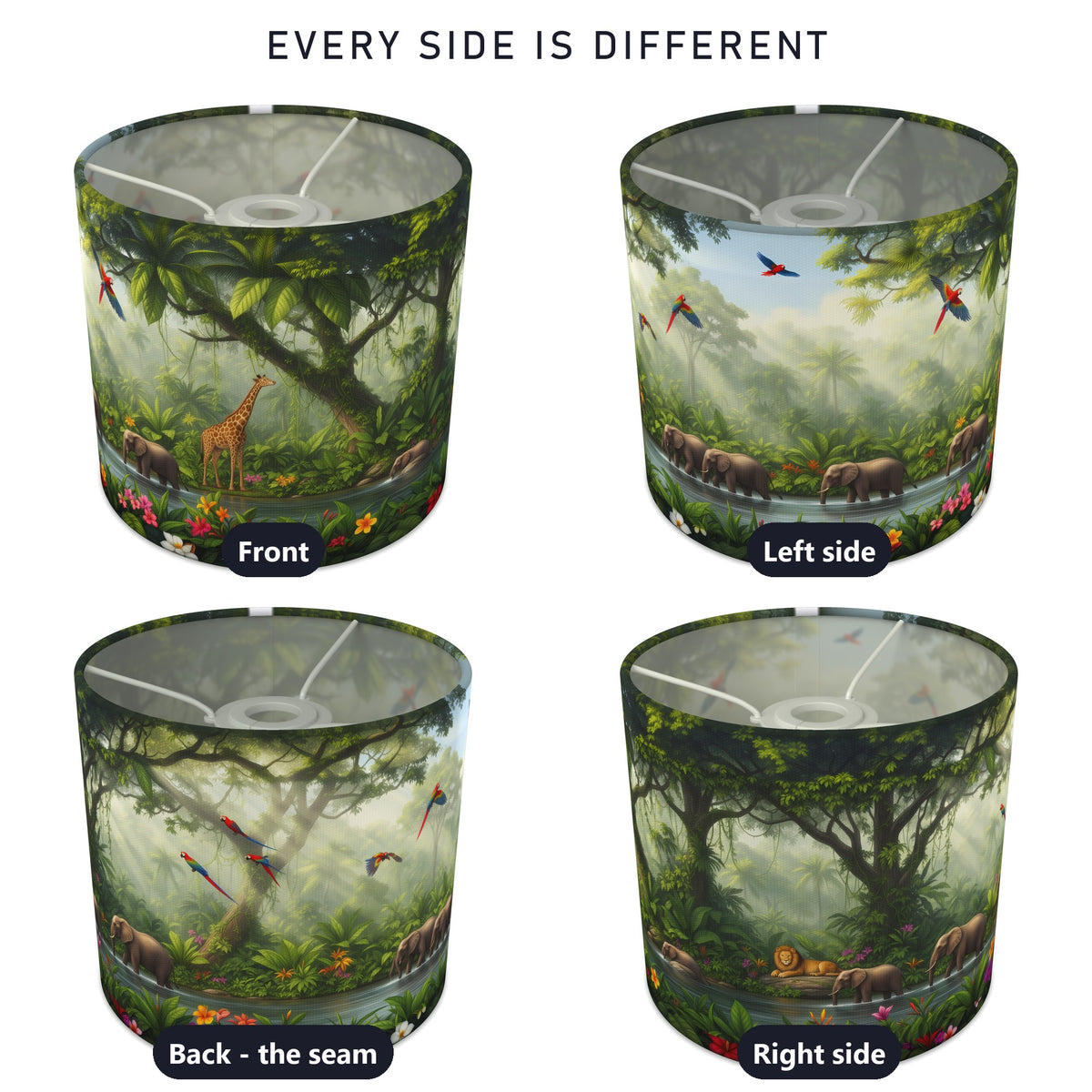 Jungle Panorama wraparound lampshade - Jungle Morning - photo 3