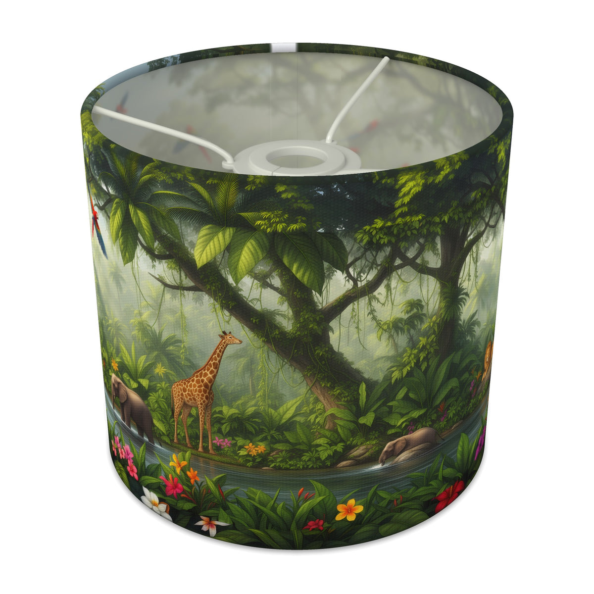 Jungle Panorama wraparound lampshade - Jungle Morning - main photo