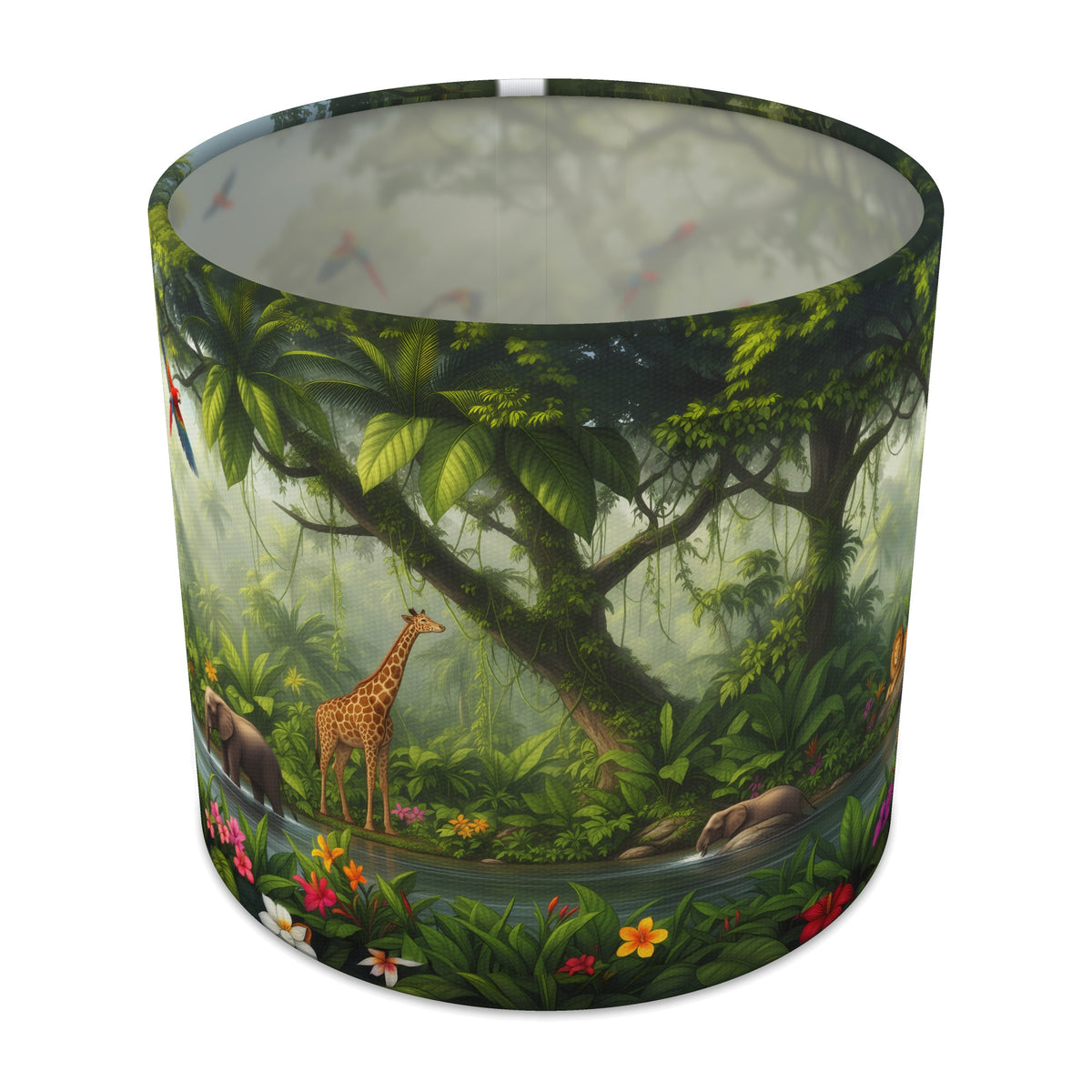 Jungle Morning Jungle Panorama lampshade - 20cm x 18.5cm Table