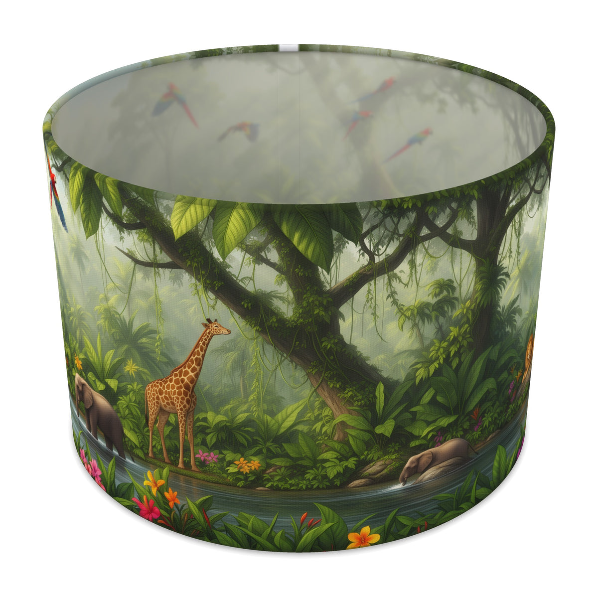 Jungle Morning Jungle Panorama lampshade - 30cm x 21cm Table