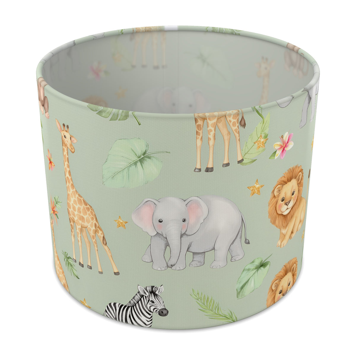 Sage Jungle Pals lampshade - 25cm x 20cm Table