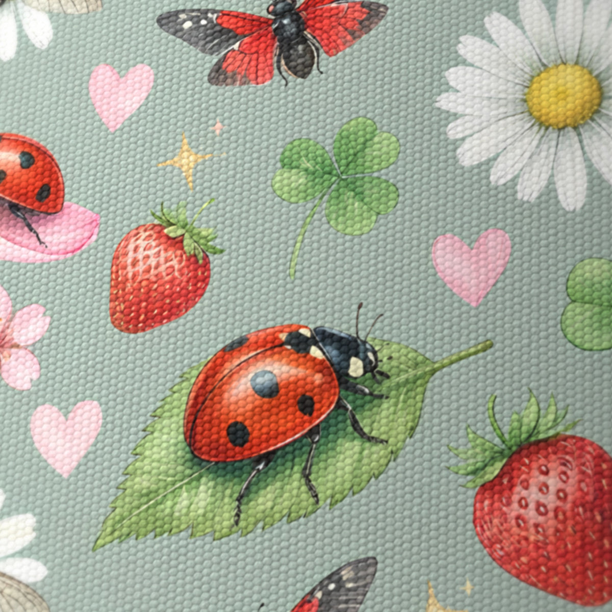 Sage Lucky Ladybirds lampshade - 20cm x 18.5cm Ceiling - photo 6