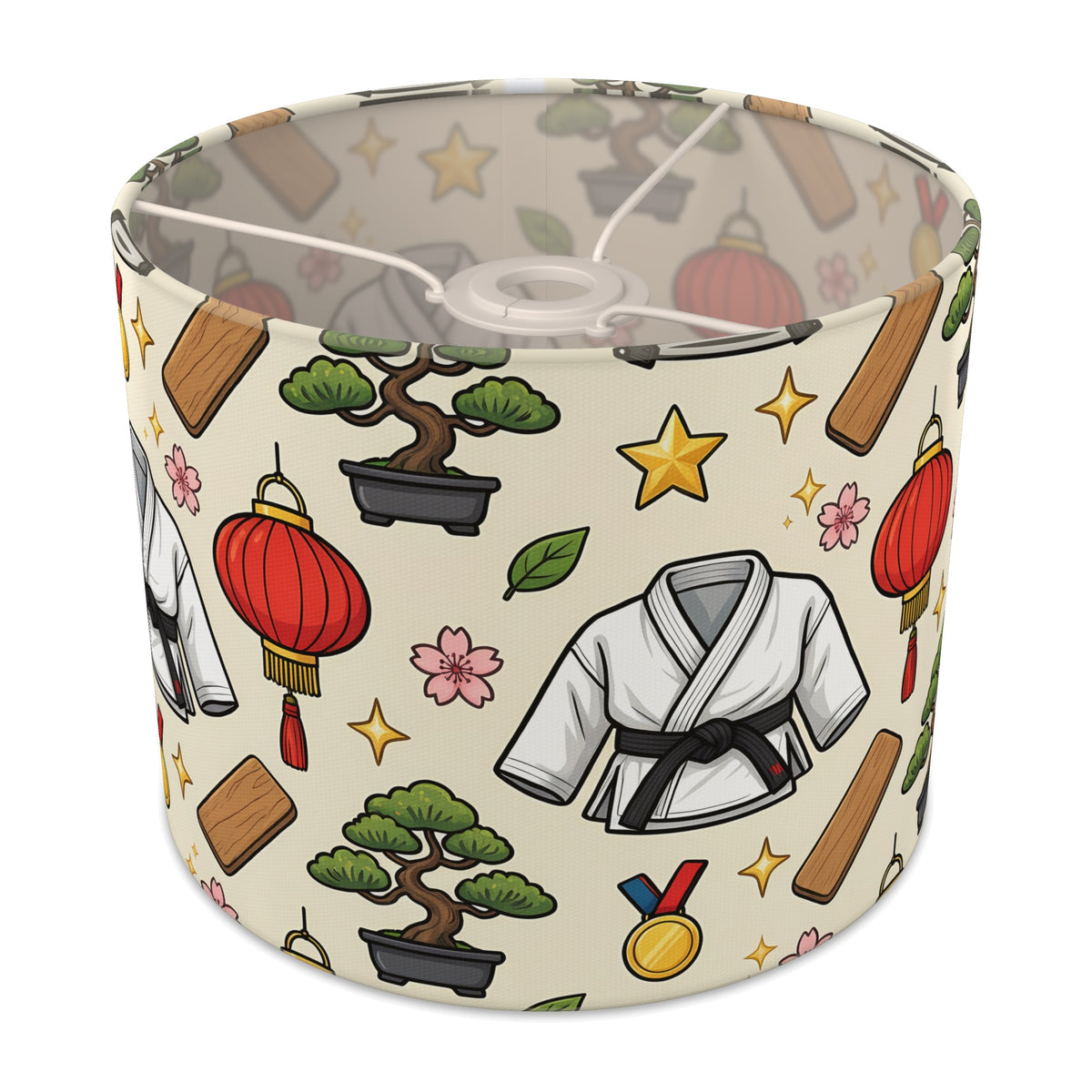 Cream Little Dojo lampshade - 25cm x 20cm Ceiling