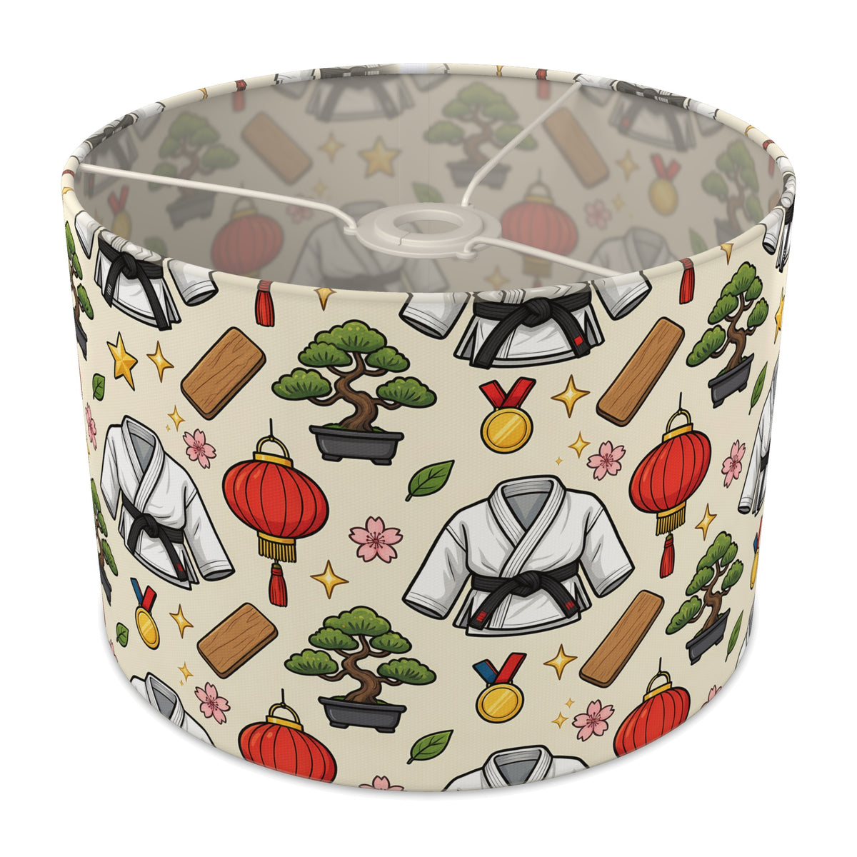 Cream Little Dojo lampshade - 30cm x 21cm Ceiling