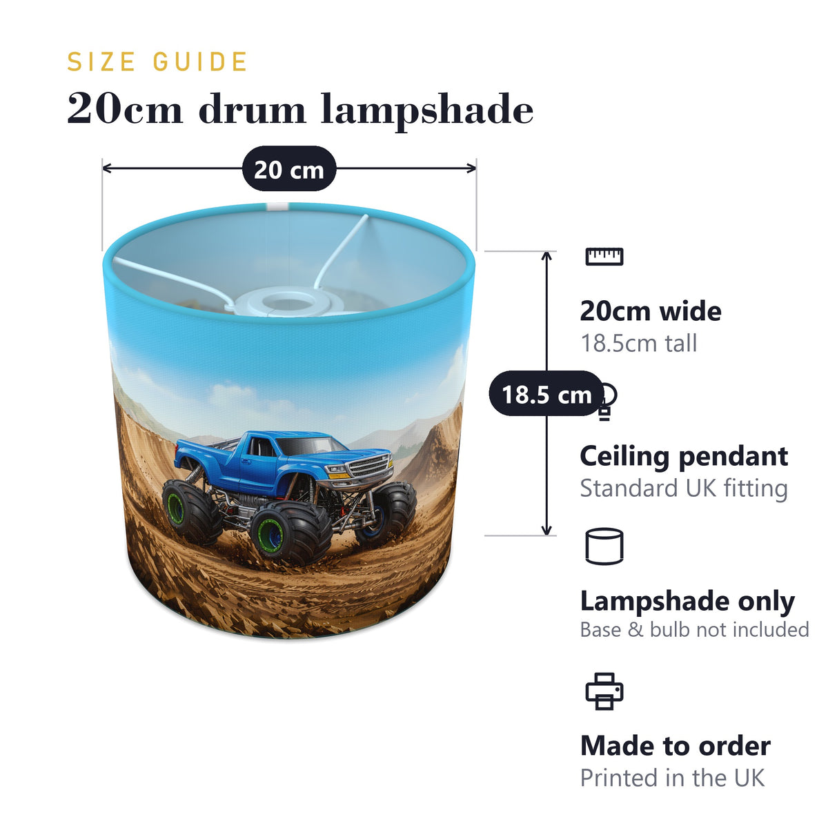 Monster Trucks wraparound lampshade - Mud Arena - photo 7