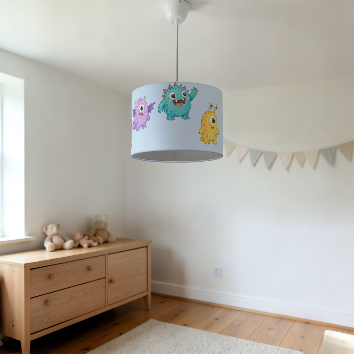 Sky Monsters lampshade - 20cm x 18.5cm Ceiling - photo 3