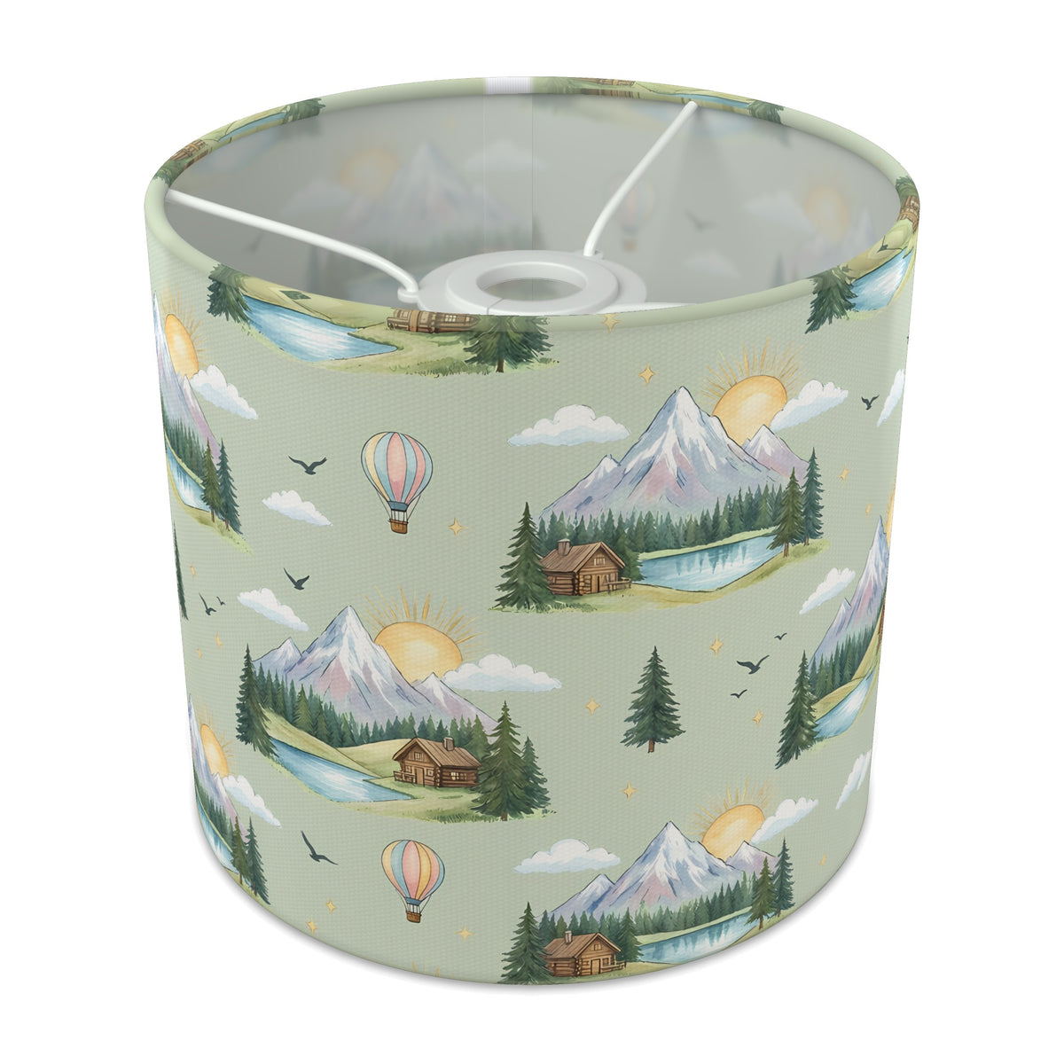 Sage Mountain Adventure lampshade - 20cm x 18.5cm Ceiling - main photo
