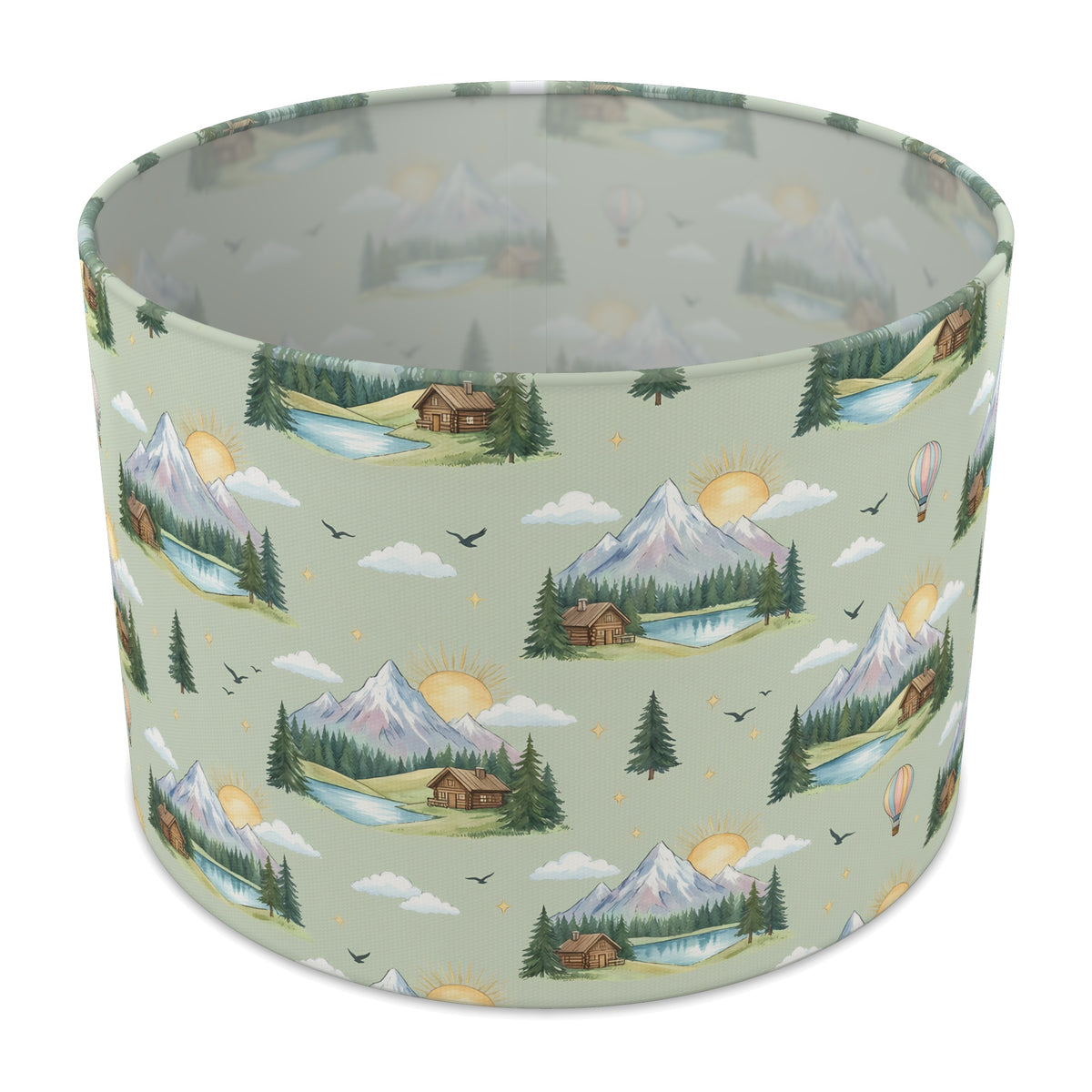 Sage Mountain Adventure lampshade - 30cm x 21cm Table