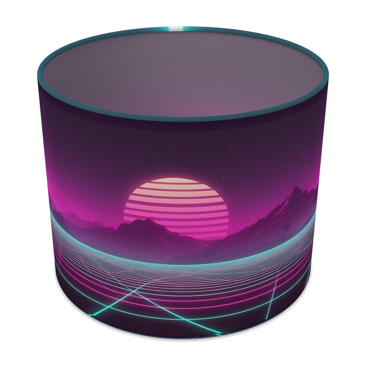 Retro Neon Neon Gamer World lampshade - 25cm x 20cm Table