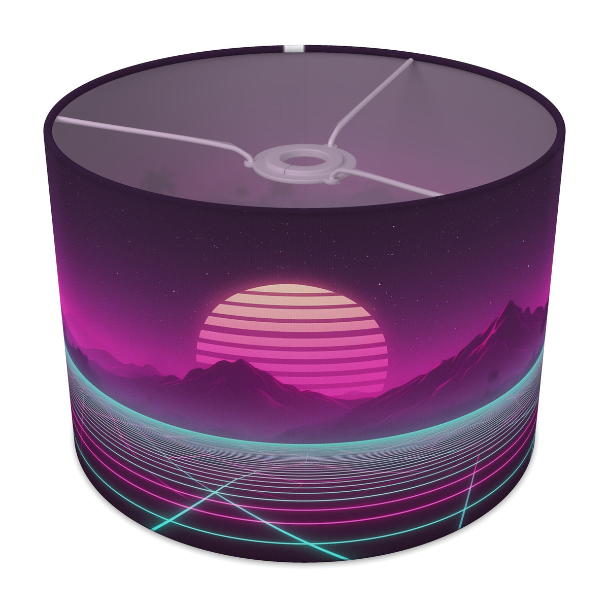Retro Neon Neon Gamer World lampshade - 30cm x 21cm Ceiling