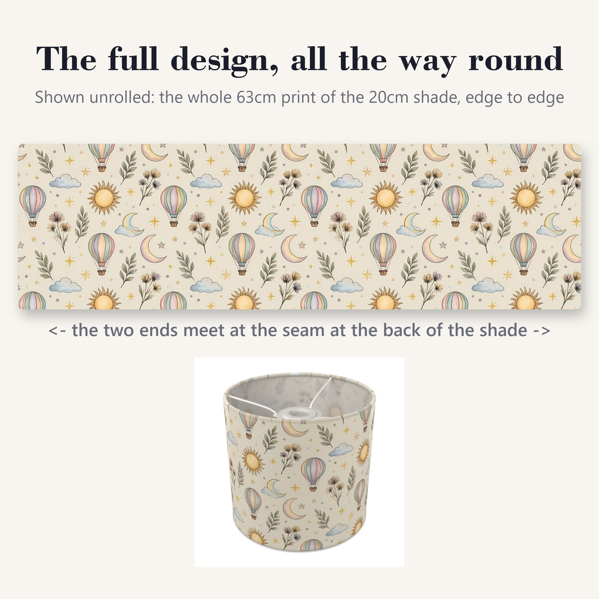 Oat Little Boho lampshade - 20cm x 18.5cm Ceiling - photo 9